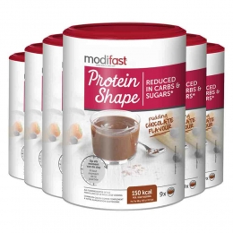 6xModifastProteinShapePuddingChocolade405gr