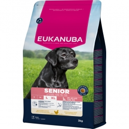 3xEukanubaLifeCareDogSeniorLargeHondenvoerChicken3kg