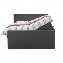 LeenBakker-BoxspringMetOpbergruimteEnVoetbordLivEgaal-Antraciet-180x200cm-Stof-Grijs