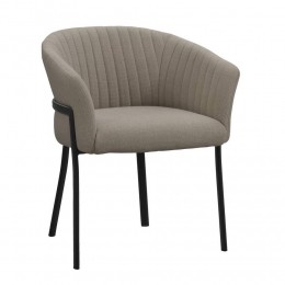 LeenBakker-EetkamerstoelLuigi-Zand-Stof-Beige-60x63x73Cm
