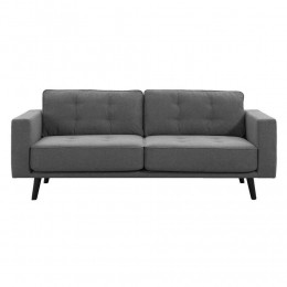 LeenBakker-BankCharly3-zits-Stof-Grijs-90x208x87Cm