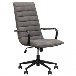 LeenBakker-BureaustoelKane-Antraciet-Stof-Grijs-74x59x102Cm