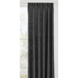 LeenBakker-GordijnstofSteven-Antraciet-Polyester-Grijs-B140Cm