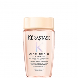 KrastaseGlossAbsoluShampooforAllHairTypeswithGlycolicAcidHyaluronicAcidWildRose80ml