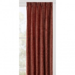 LeenBakker-GordijnstofClaesLichtdoorlatend-Polyester-Rood-B145Cm