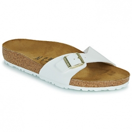SlippersBIRKENSTOCKMadridBFPatentWhite