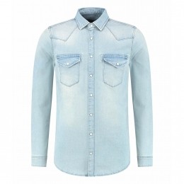 PurewhiteDenimButtonUpShirt