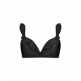 BeachlifeBlackEmbroideryPaddedTop