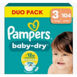 PampersBabyDryLuiersMaat36-10kg104Stuks