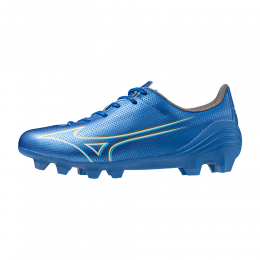 MIZUNOALPHASELECTJRVoetbalschoenenLaserbluewhitegoldJuniorMaat36