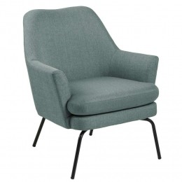 LeenBakker-RelaxfauteuilUlla-Grijs-Stof-Groen-74x73x83Cm