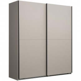 LeenBakker-SchuifdeurkastDex-Kiezel-198x180x64Cm-Spaanplaat-GrijsTaupe
