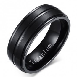 TitaniumherenringZwart8mm-20mm