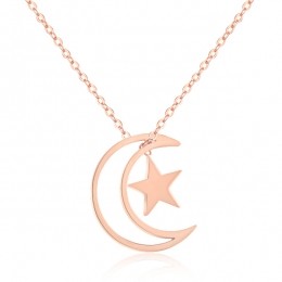 CillaJewelskettingMoonStarrosegoudVerguld
