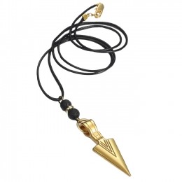 HerenkettingWaxkoordVikingArrowGoudkleurig