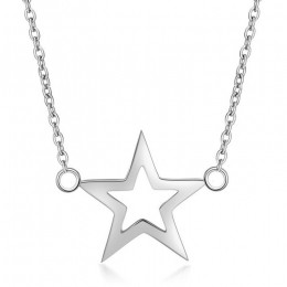 DameskettingCillaJewelsEdelstaalStarZilverkleurig