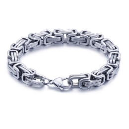 KoningsarmbandherenMendesEdelstaalZilverkleurig-23cm