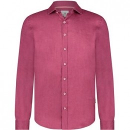 OverhemdLangeMouwStateOfArtOverhemdLinnenKersenrood