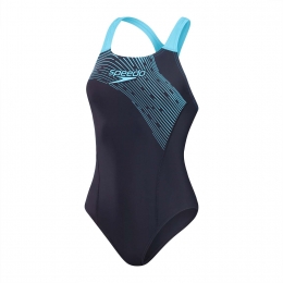 SpeedoEcoWomensMedleyLogo1Piece