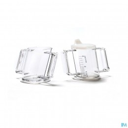 HenrotekHandycupBekerSchuinTransparantMet2Tuitjes237ml