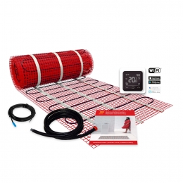 BWSByMagnumElektronischeVloerverwarmingSet15m2-225Watt-WifiThermostaatWitBossWessing