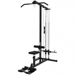 LatPulleyMachine-Verstelbaar-Krachtstation-Belastbaartot300kg-Zwart-GorillaSports