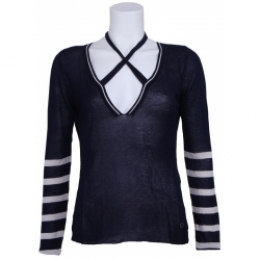 Longsleevedriehoek-AmyGee-Shirtsentops-Blauw
