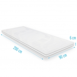 TopdekmatrastraagschuimSezar90x200dikte6cm