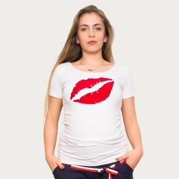 ZwangerschapsshirtBigKissWit