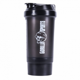Shakebeker-Shaker-MetPoederOpslag-500ml-Zwart-GorillaSports