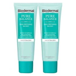 2xBiodermalPureBalanceNachtbalsemSkinRefining50ml