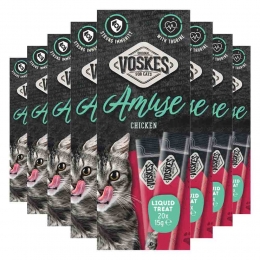 8xVoskesKattensnackLiquidTreatKip20x15gr