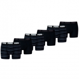 PumaBoxershortsEverydayHeritageStripe6-packBlackBlack-M