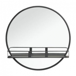 SpiegelmetplateauRoel-zwart-12x50cm-LeenBakker
