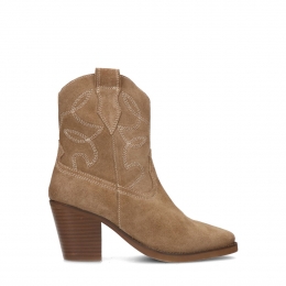 Beigesudecowboylaarzen
