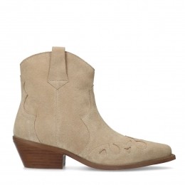 Beigesudecowboylaarzen