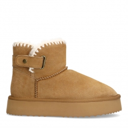 Beigesudesnowbootsmetwol