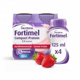 FortimelCompactProtein24KcalAardbei4x125ml
