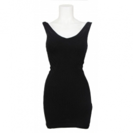 Guess-LaceyDoubleVDress-zwartblack