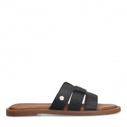 Zwartelerenslippers