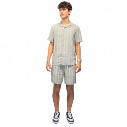 SolidLiamStripeCasualShortHerenXL