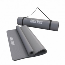 YogamatDeluxe190x100x15cm-YogaMat-grijs-GorillaSports