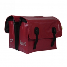 DubbeleFietstasClassicRobijnRood