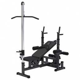 FitnessbankmetLatPulley-Krachtstation-Zwart-GorillaSports