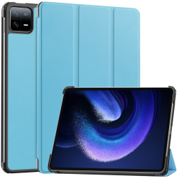 Case2go-TablethoesgeschiktvoorXiaomiPad6Pad6Pro-Tri-FoldBookCase-AutoWakeSleepfunctie-LichtBlauw