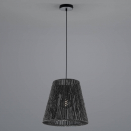 HELLRopehanglampvanpapierzwart38cm