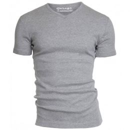 GarageT-shirt1-packSemiBodyFitV-halsGrijsMelL