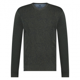 FellowsUnitedPulloverV-neckArgyleFantasyGreen3XL