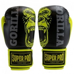 SuperProKidsBokshandschoenen-Gorilla-ZwartGeel-6oz
