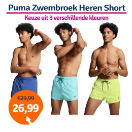 PumaZwembroekHerenShortFastYellow-M